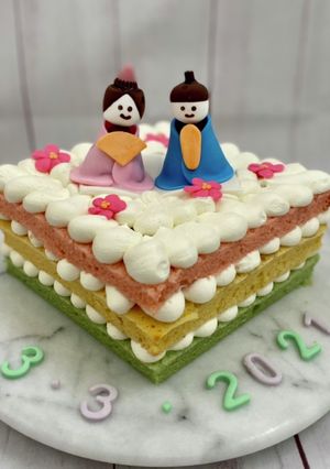 ネイキッドケーキ♪ひな祭りバージョン-レシピのメイン写真