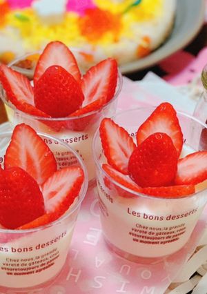 レアチーズケーキ♡牛乳プリン♡簡単-レシピのメイン写真