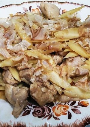 鶏とごぼうのおかか甘辛炒め(*^^*)-レシピのメイン写真