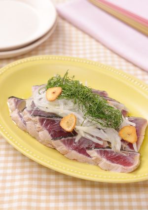 フライパンで♪かつおのたたき塩レモン風味-レシピのメイン写真
