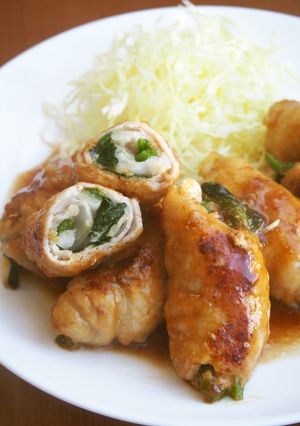 白菜・ほうれん草の肉巻き照り焼き♪-レシピのメイン写真