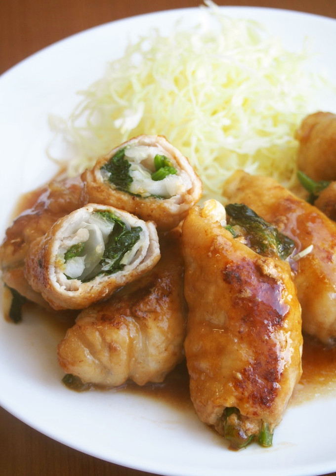 白菜・ほうれん草の肉巻き照り焼き♪-レシピのメイン写真