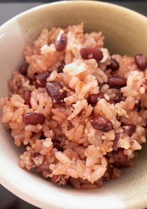雑穀で♪栄養アップ♪カンタン☆お赤飯♪-レシピのメイン写真