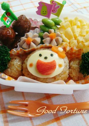 キャラ弁☆簡単　おさるちゃん弁当♪-レシピのメイン写真