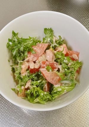 サラダ菜のツナサラダ-レシピのメイン写真