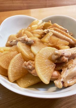 だいこんと鳥手羽の煮物-レシピのメイン写真