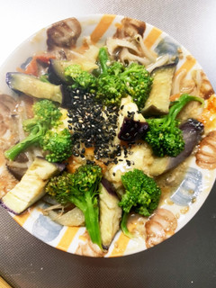 豆腐バーグ入ごま味噌豆乳鍋炒め味ドーム蒸-レシピのメイン写真