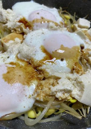 フライパン1つで!モヤシ豆腐卵-レシピのメイン写真