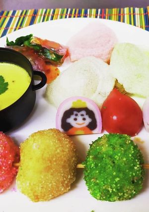 花見団子みたいなすり身おかず♪-レシピのメイン写真
