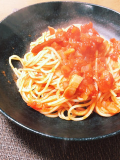 旦那直伝!簡単トマトパスタ-レシピのメイン写真