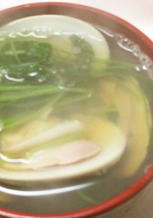 特大蛤の贅沢なお吸い物♪-レシピのメイン写真