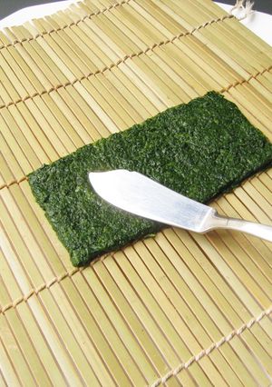 ほうれん草で海苔作り-レシピのメイン写真
