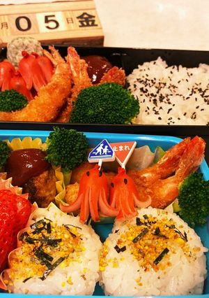 2021.3/5 中学生保育園児男子弁当-レシピのメイン写真