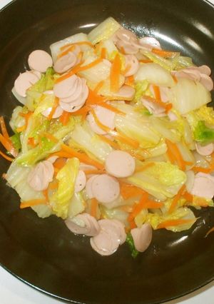白菜魚肉ソーセージのレモン和え♪簡単-レシピのメイン写真