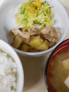 さつま芋と豚肉の煮物 ~給食レシピ~-レシピのメイン写真