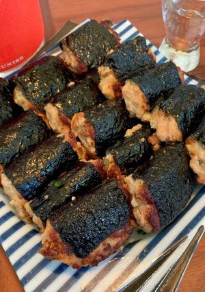 ご飯にもお酒にも！納豆つくね磯部焼き-レシピのメイン写真