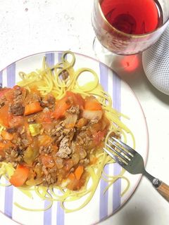 簡単!生トマトからミートソースパスタ♪-レシピのメイン写真