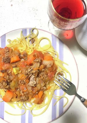 簡単！生トマトからミートソースパスタ♪-レシピのメイン写真