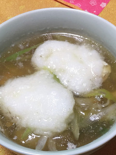 シンプル 長芋餅でお雑煮-レシピのメイン写真