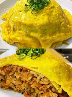 簡単!『オム・キムチチャーハン』-レシピのメイン写真