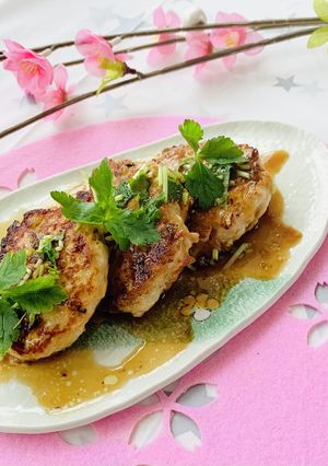 春香る＊ヘルシーつくねハンバーグ^_^-レシピのメイン写真