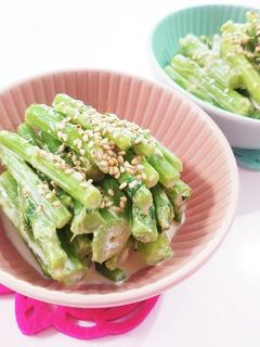 春菊の茎・ワサビマヨネーズめんつゆ和え-レシピのメイン写真