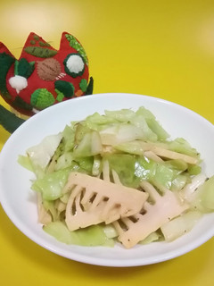 春キャベツとたけのこの中華炒め-レシピのメイン写真