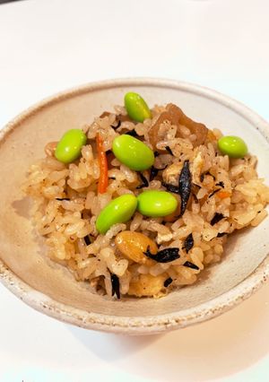 簡単ひじきご飯　コンビニのひじきの煮物-レシピのメイン写真
