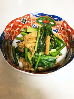 簡単!小松菜と油揚げ煮-レシピのメイン写真