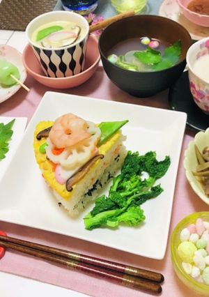 雛祭りディナー・夕飯献立・節句お祝いご飯-レシピのメイン写真