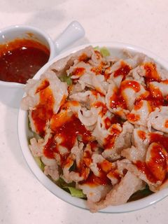 タレ旨!豚バラ切落しで、サムギョプサル丼-レシピのメイン写真