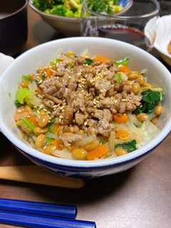 1人ご飯にも♪納豆ビビンバ丼-レシピのメイン写真