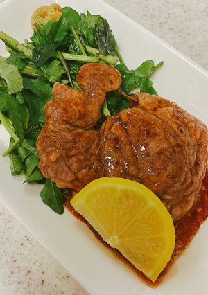 ラムもも肉のステーキ♪クレソンサラダ添え-レシピのメイン写真