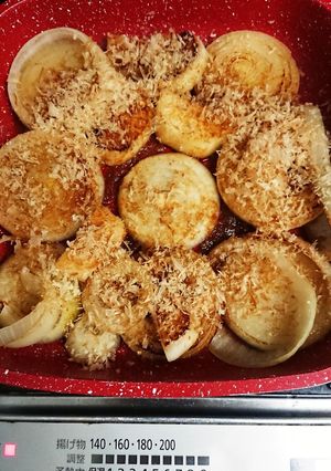 玉ねぎ(と大根)の焼きポン酢かつお節がけ-レシピのメイン写真