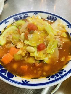 たっぷり野菜と豚ミンチのトマトスープ-レシピのメイン写真