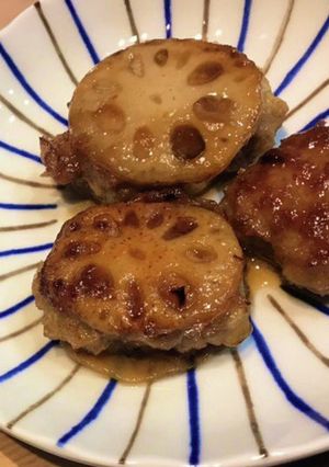 れんこんのお肉挟み焼き-レシピのメイン写真
