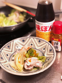 豚肉キャベツのポン酢ラー油がけ-レシピのメイン写真