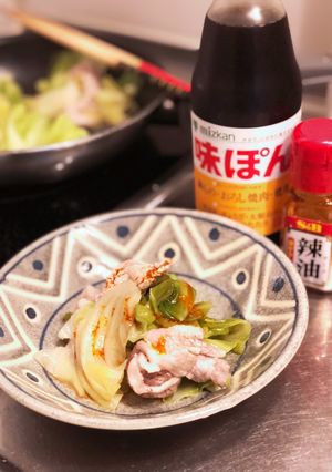 豚肉キャベツのポン酢ラー油がけ-レシピのメイン写真