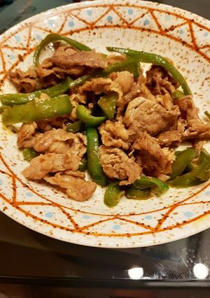 【男の大雑把料理】牛肉とピーマンの甘辛-レシピのメイン写真