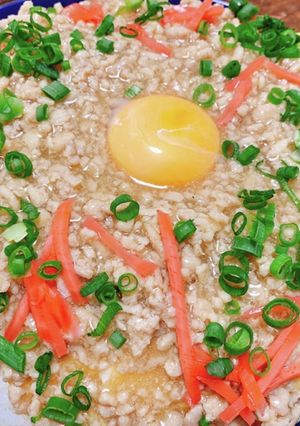 鶏そぼろとかきたまの餡掛け親子丼-レシピのメイン写真