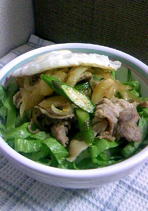 豚のしょうが焼丼目玉焼き乗っけ♡-レシピのメイン写真