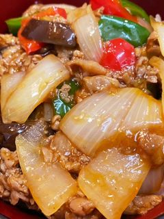 ナスの甘辛マーボー丼-レシピのメイン写真