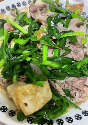 ニラ豆腐炒め-レシピのメイン写真