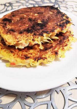 ノンオイル!ヘルシーお好み焼き風-レシピのメイン写真