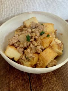余ったすき焼きのタレで!麻婆厚揚げ-レシピのメイン写真