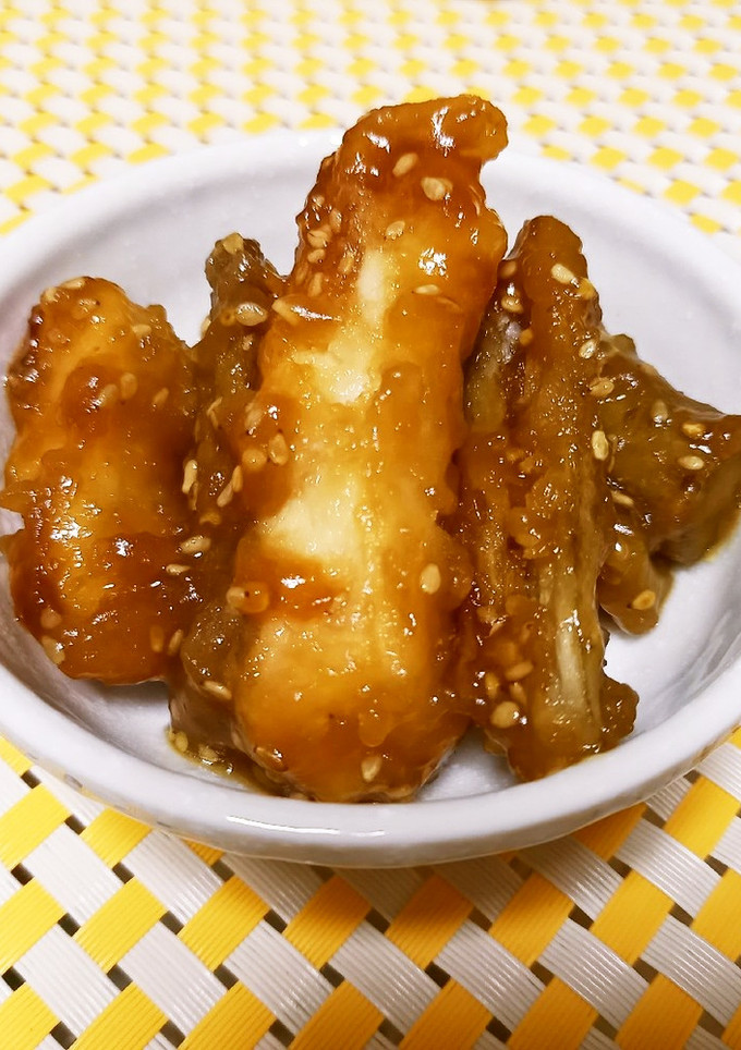 鶏むね肉とごぼうの甘辛炒め-レシピのメイン写真