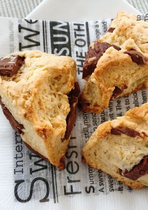 簡単過ぎる！美味しいチョコレートスコーン-レシピのメイン写真