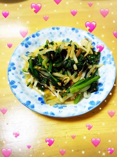 ほうれん草ともやしの梅ナムル-レシピのメイン写真
