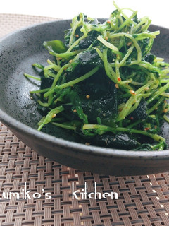 パパッと豆苗とワカメのナムル-レシピのメイン写真