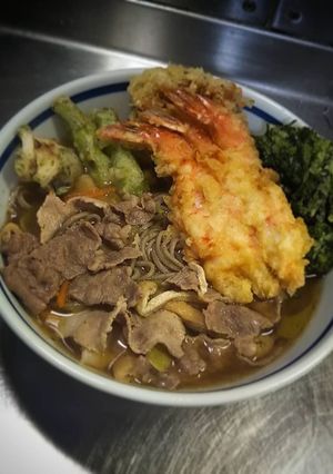 3連えび天 牛汁そば(*≧∀≦*)-レシピのメイン写真